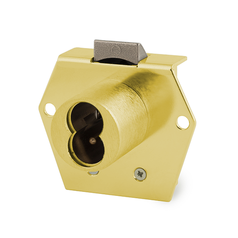 Olympus - 725RL - SFIC Rim Latch Door & Drawer Cabinet Lock - BEST SFIC - 1-1/16"" to Cylinder Length - Satin Brass - Optional Handing - Grade 1 - UHS Hardware