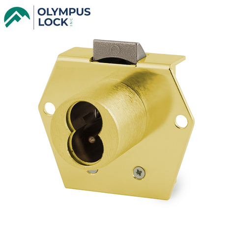 Olympus - 725RL - SFIC Rim Latch Door & Drawer Cabinet Lock - BEST SFIC - 1-1/16"" to Cylinder Length - Satin Brass - Optional Handing - Grade 1 - UHS Hardware