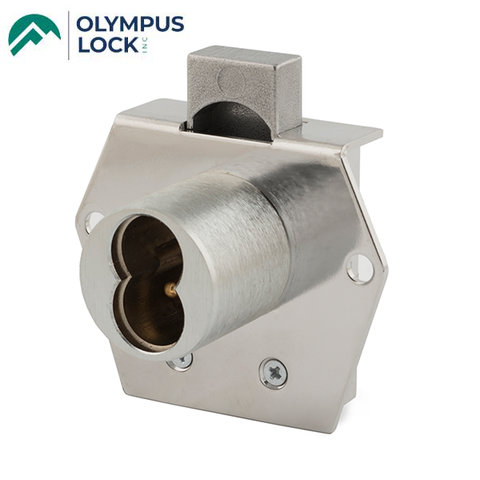 Olympus - 725RSL - SFIC Enclosure Lock for NEMA Metal Traffic Control Boxes - BEST SFIC - 1-1/16" Cylinder Length - Satin Chrome - Optional Handing - Grade 1 - UHS Hardware