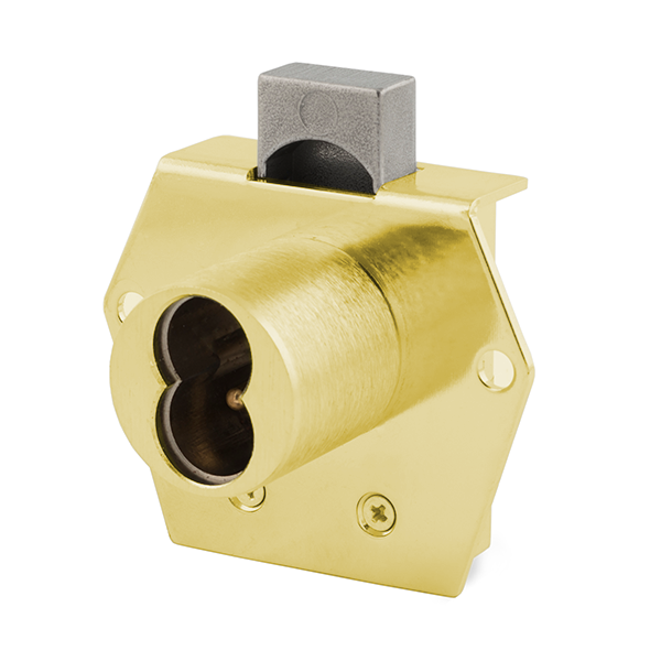 Olympus - 725RSL - SFIC Enclosure Lock for NEMA Metal Traffic Control Boxes - BEST SFIC - 1-1/16" Cylinder Length - Satin Brass - Optional Handing - Grade 1 - UHS Hardware