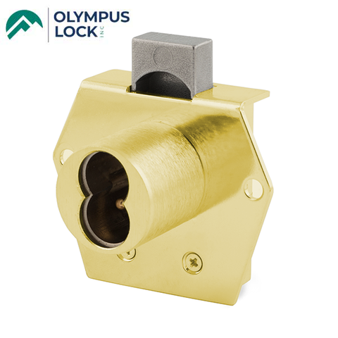 Olympus - 725RSL - SFIC Enclosure Lock for NEMA Metal Traffic Control Boxes - BEST SFIC - 1-1/16" Cylinder Length - Satin Brass - Optional Handing - Grade 1 - UHS Hardware