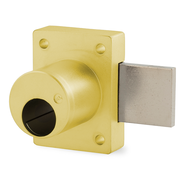 Olympus - 754LC - Deadbolt Door & Drawer Cabinet Locks for Sargent Original Cylinders - Less Cylinder - 1-3/8" Cylinder Length - Polished Brass - Grade 1 - UHS Hardware