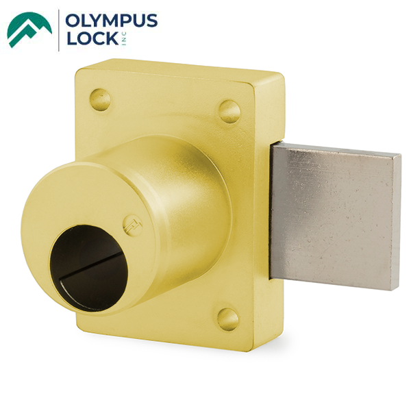 Olympus - 754LC - Deadbolt Door & Drawer Cabinet Locks for Sargent Original Cylinders - Less Cylinder - 1-3/8" Cylinder Length - Polished Brass - Grade 1 - UHS Hardware