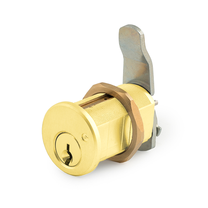 Olympus - 820S - S Series: Schlage C Keyway Cam Lock - 7/8" Cylinder Diameter - Polished Brass - Grade 1 - UHS Hardware