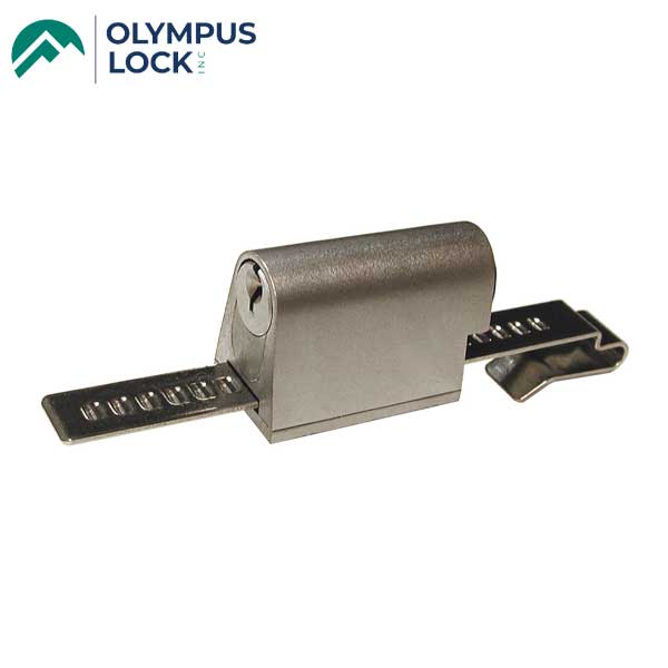 Olympus - 829R - Sliding Door / Showcase Ratchet Lock - Schlage C - 26D - Satin Chrome - KA 101 - UHS Hardware