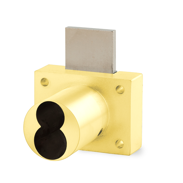 Olympus - 888 - IC Cabinet Drawer Deadbolt Lock - Less Cylinder - Standard/Classic or Primus/Everest - Polished Brass - Optional Key Retaining - Grade 1 - UHS Hardware