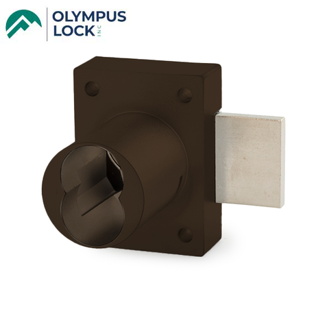 Olympus - 931DR - Cabinet Deadbolt Door Lock - IC: For Medeco or Yale Large-Format Cores - Less Cylinder - Oil Rubbed Bronze - Optional Key Retaining - Grade 1 - UHS Hardware