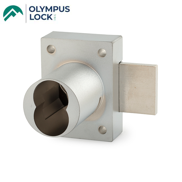 Olympus - 931DR - Cabinet Deadbolt Door Lock - IC: For Medeco or Yale Large-Format Cores - Less Cylinder - Satin Chrome - Optional Key Retaining - Grade 1 - UHS Hardware