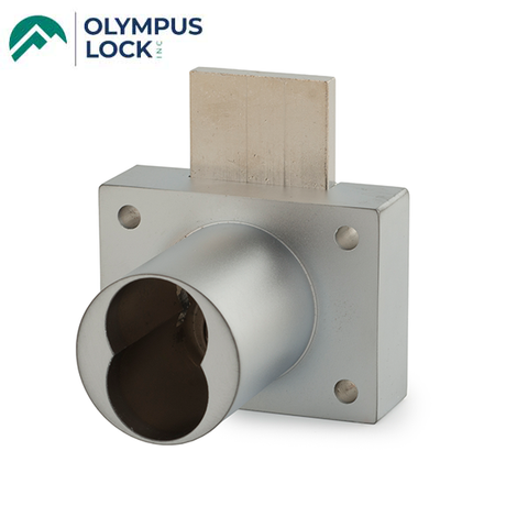 Olympus - 931DW - Cabinet Deadbolt Drawer Lock - IC: For Medeco or Yale Large-Format Cores - Less Cylinder - Satin Chrome - Optional Key Retaining - Grade 1 - UHS Hardware