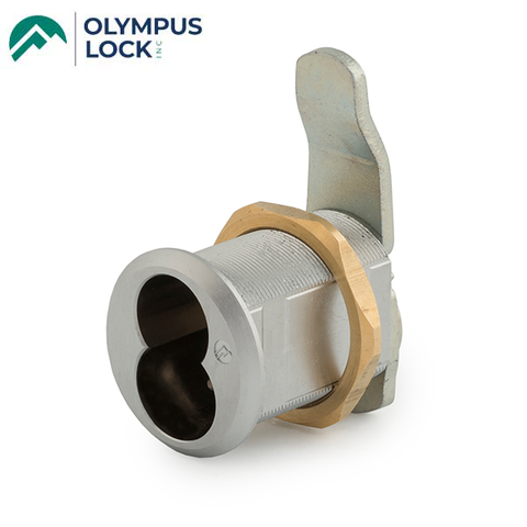Olympus - CR25 - Interchangeable Core Cam Lock - Less Core - Cylinder Diameter 1-1/8" - Satin Chrome - UHS Hardware