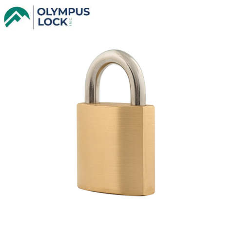 Olympus - CRB - Padlock Corbin/Russwin IC Cores - Less Core - 2" Lock Body Width - Stainless Steel Shackle - Satin Brass - UHS Hardware