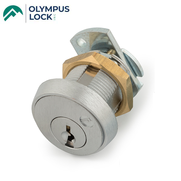 Olympus - FC10 - N Series File Cabinet Lock - 3/4" Barrel Diameter - Satin Chrome - Optional Keying - Grade 1 - UHS Hardware