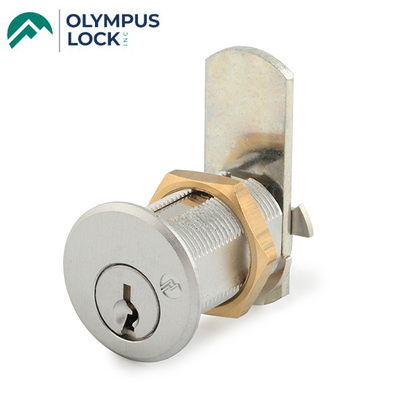Olympus - DCN - 3/4” Barrel Diameter Cam Lock - Optional Cylinder Length - Satin Chrome - Optional Keying - Grade 1 - UHS Hardware