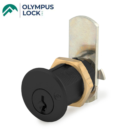 Olympus - DCN - 3/4” Barrel Diameter Cam Lock - Optional Cylinder Length - Flat Black - Optional Keying - Grade 1 - UHS Hardware