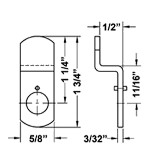 Olympus - DCNP-100-BC5 - Bent Cam With 1/2" Offset - UHS Hardware