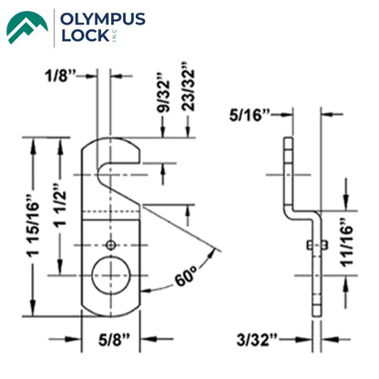 Olympus - DCNP-100-HC1 - Offset Hook Cam - UHS Hardware