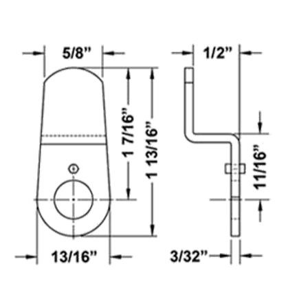Olympus - DCNP-100-HD - Heavy Duty Bent Cam - 1-7/16" Length - UHS Hardware