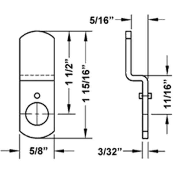 Olympus - DCNP-100-LBC - Long Bent Cam - 1-1/2" Length - UHS Hardware