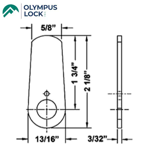 Olympus - DCNP-100-SC2 - Heavy Duty Straight Cam - 1-3/4" Length - UHS Hardware