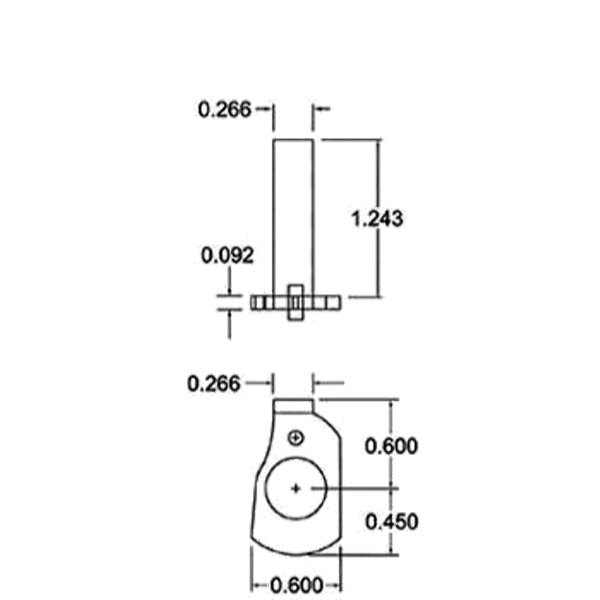 Olympus - DCNP-100-WB - Short Straight Cam With Horizontal Bar - UHS Hardware
