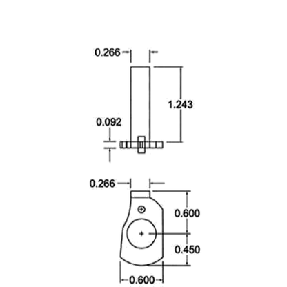 Olympus - DCNP-100-WB - Short Straight Cam With Horizontal Bar - UHS Hardware