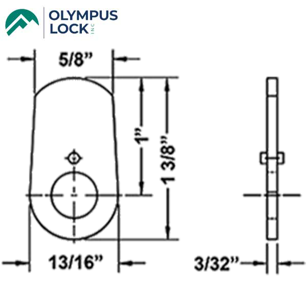 Olympus - DCNP-HD-1 - Heavy Duty Straight Cam - 1" Length - UHS Hardware