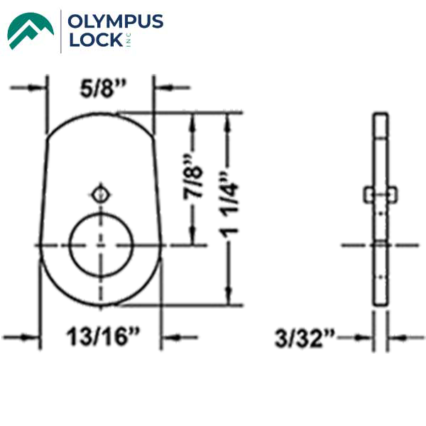 Olympus - DCNP-HD-875 - Heavy Duty Straight Cam - 7/8" Length - UHS Hardware