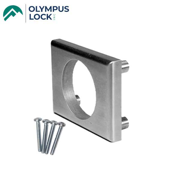 Olympus - ETS1-250 - 1/4” Exterior Through-Bolt Mounting Trim Spacer Plate - 26D - Satin Chrome - UHS Hardware