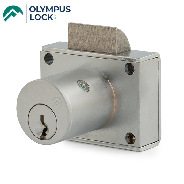 Olympus - L20 - Heavy Duty Drawer Latch Lock - Optional Cylinder Length - Satin Chrome - Optional Keying - UHS Hardware
