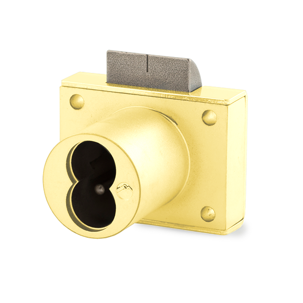 Olympus - L72 - SFIC Drawer Latch Lock - Less Cylinder - 1-1/4" Cylinder Length - Polished Brass - Optional Keying - UHS Hardware