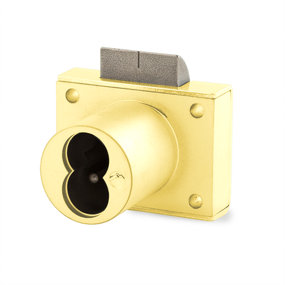 Olympus - L72 - SFIC Drawer Latch Lock - Less Cylinder - 1-1/4" Cylinder Length - Polished Brass - Optional Keying - UHS Hardware