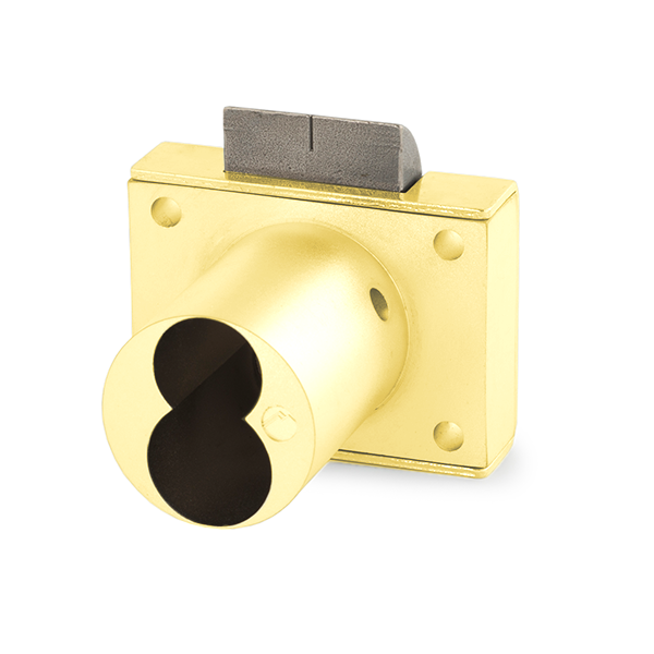 Olympus - L92 - IC Drawer Latch Lock for Schlage Full Size Cores - Less Cylinder - 1-7/16" Cylinder Length - Polished Brass - UHS Hardware
