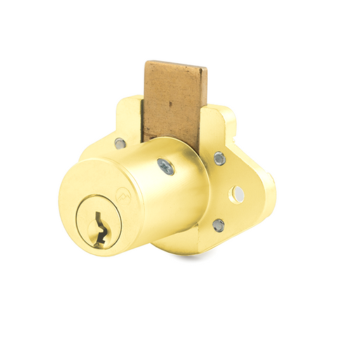 Olympus - N078 - N Series Deadbolt Door & Drawer Cabinet/Furniture Locks - Optional Cylinder Length - Polished Brass - Optional Keying - Optional Handing - UHS Hardware