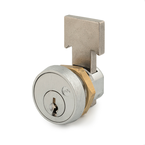 Olympus - R078 - N Series T-Bolt Metal Drawer Lock - 3/4" Barrel Diameter - Satin Chrome - Optional Keying - UHS Hardware
