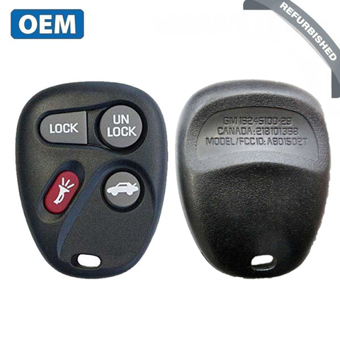 1996-2002 GM / 4-Button Keyless Entry Remote / PN: 16245100-29 / ABO1502T (OEM Refurb) - UHS Hardware