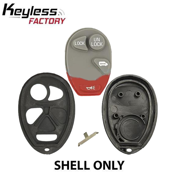 2001-2005 GM / 4-Button Keyless Entry Remote SHELL / PN: 10335586 / L2C0007T / Black (AFTERMARKET) - UHS Hardware