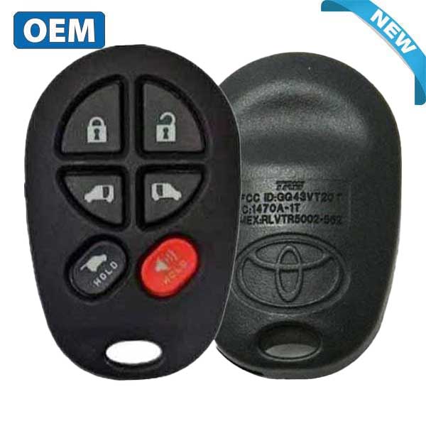 2004-2018 Toyota Sienna / 6-Button Keyless Entry Remote / PN: 89742-AE051 / GQ43VT20T (OEM) - UHS Hardware