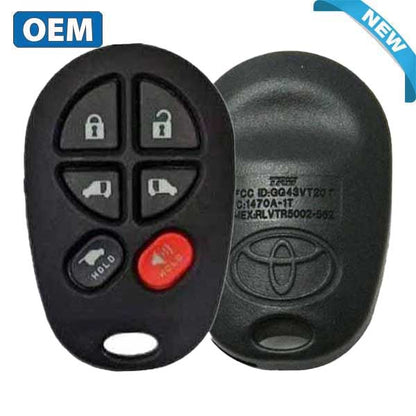 2004-2018 Toyota Sienna / 6-Button Keyless Entry Remote / PN: 89742-AE051 / GQ43VT20T (OEM) - UHS Hardware