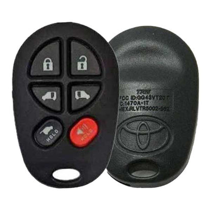 2004-2018 Toyota Sienna / 6-Button Keyless Entry Remote / PN: 89742-AE051 / GQ43VT20T (OEM) - UHS Hardware