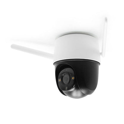 IC Realtime - ORB-OUTDOOR | 360° Wi-Fi Security Camera / 4MP Indoor / Outdoor Pan Tilt Wi-Fi Security Camera / Built-In Microphone And Speaker / 98ft IR Distance