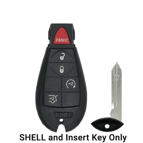 2008-2019 Chrysler Dodge Jeep VW 5-Button Fobik Key SHELL for IYZ-C01C (ORS-FBK-05) - UHS Hardware