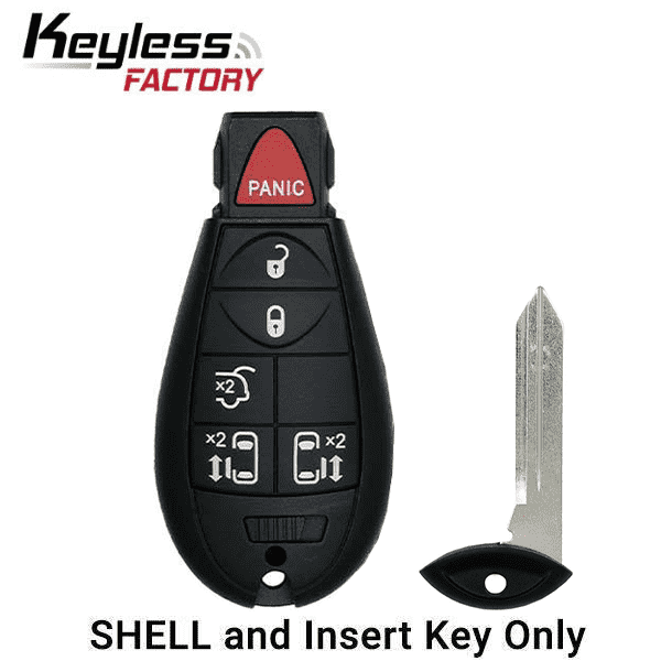 2008-2019 Chrysler Dodge Jeep VW 6-Button Fobik Key SHELL for IYZ-C01C (ORS-FBK-09) - UHS Hardware