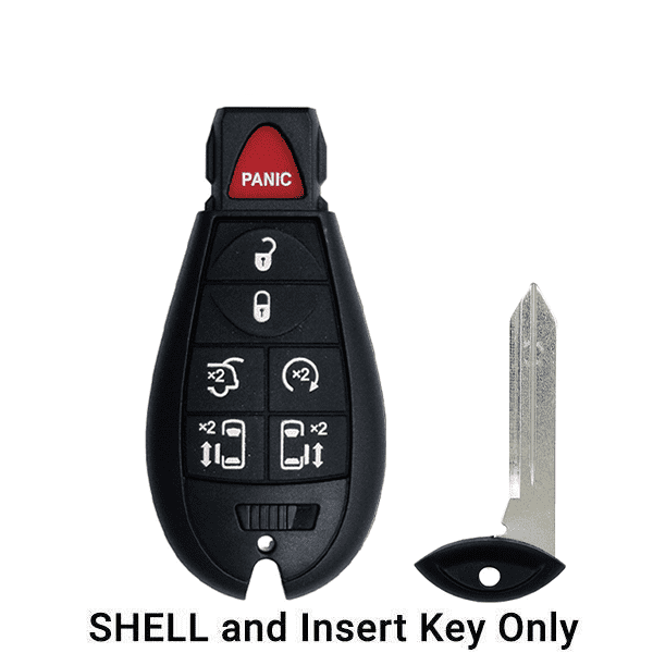 2008-2019 Chrysler Dodge Jeep VW 7-Button Fobik Key SHELL for IYZ-C01C (ORS-FBK-10) - UHS Hardware