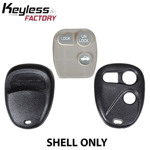 1996-2002 GM / 3-Button Keyless Entry Remote SHELL / PN: 16245100-29 / ABO1502T / Black (AFTERMARKET) - UHS Hardware