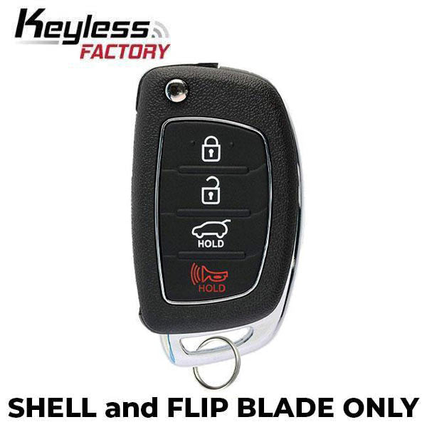 2013-2016 Hyundai Santa Fe / 4-Button Flip Key SHELL / TQ8-RKE-3F04 (AFTERMARKET) - UHS Hardware