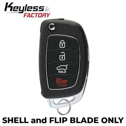 2013-2016 Hyundai Santa Fe / 4-Button Flip Key SHELL / TQ8-RKE-3F04 (AFTERMARKET) - UHS Hardware