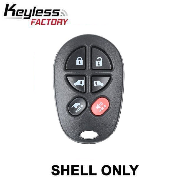 2004-2018 Toyota  / 6-Button Keyless Entry Remote SHELL / GQ43VT20T (ORS-TOY-20T-6) - UHS Hardware