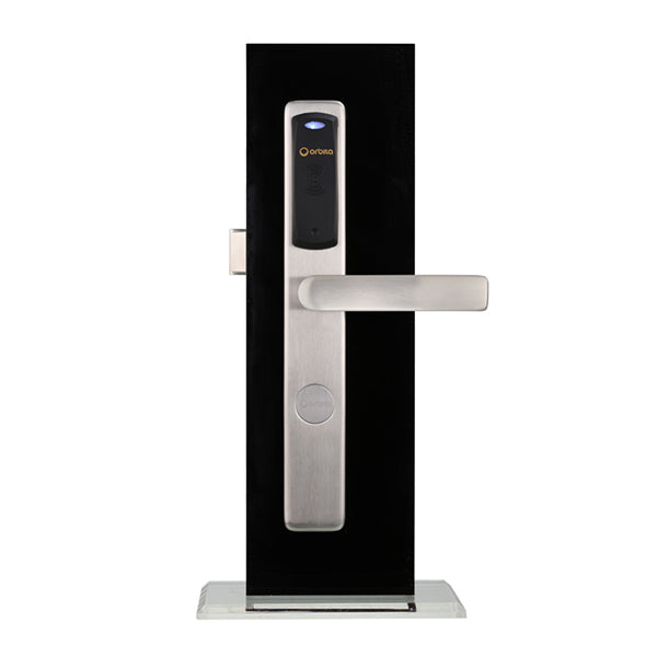 Orbita - E3064 - Mortise Hotel Lock - Bluetooth & MiFare RFID - 72 Ares Lever Set - DC6V - Silver - Grade 2 - UHS Hardware