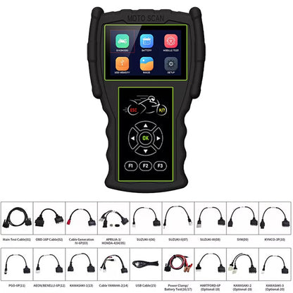 JDiag - Moto Scan - OBD2 Motorcycle Diagnostic Scan Tool - 3.2" Screen - Live Data Monitoring - UHS Hardware