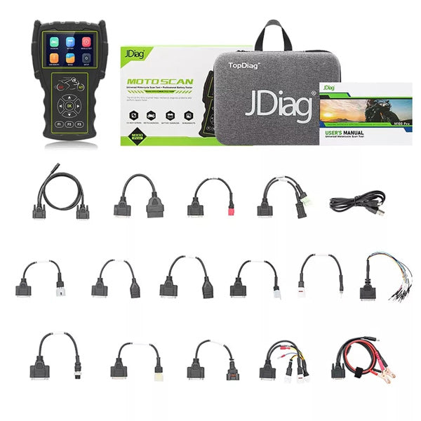 JDiag - Moto Scan - OBD2 Motorcycle Diagnostic Scan Tool - 3.2" Screen - Live Data Monitoring - UHS Hardware